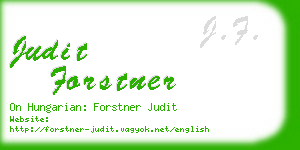 judit forstner business card